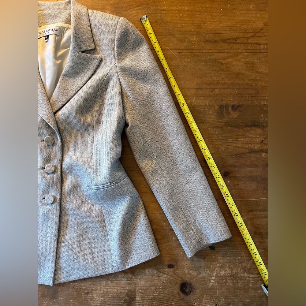 Excellent cond. Pure wool Frans Baviera Barcelona Alta Costura tweed blazer. - Picture 16 of 16